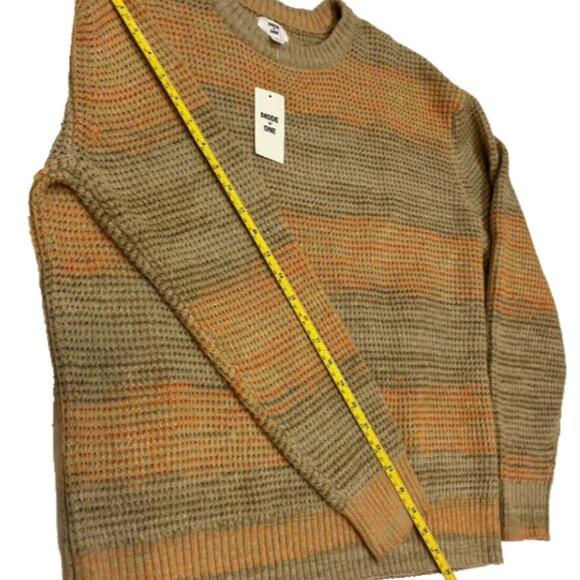 Mode of One Men Sweater Knit Crewneck Mango Sorbet Size M - Picture 4 of 5